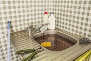 clogged kitchen sink