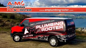 A.M. Plumbing & Rooter truck trenchless pipe lining