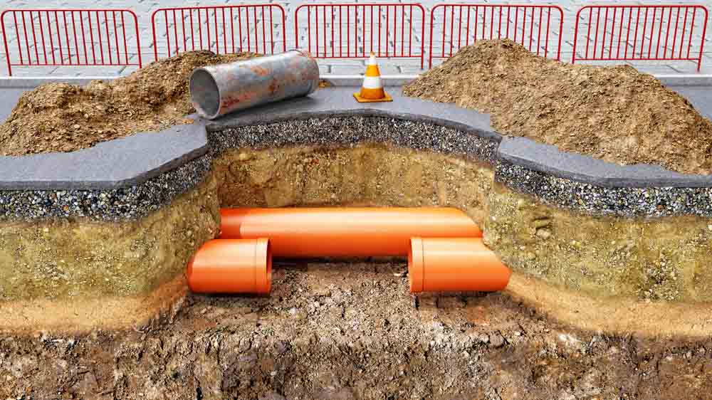 illustration of underground pipes Temecula, CA,
