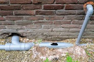 damaged or collapsed sewer pipes