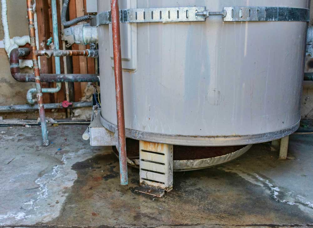 burst water heater